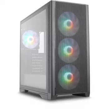 Tower-behuizing Silentware Air 1000, zwart, zijwand van gehard glas