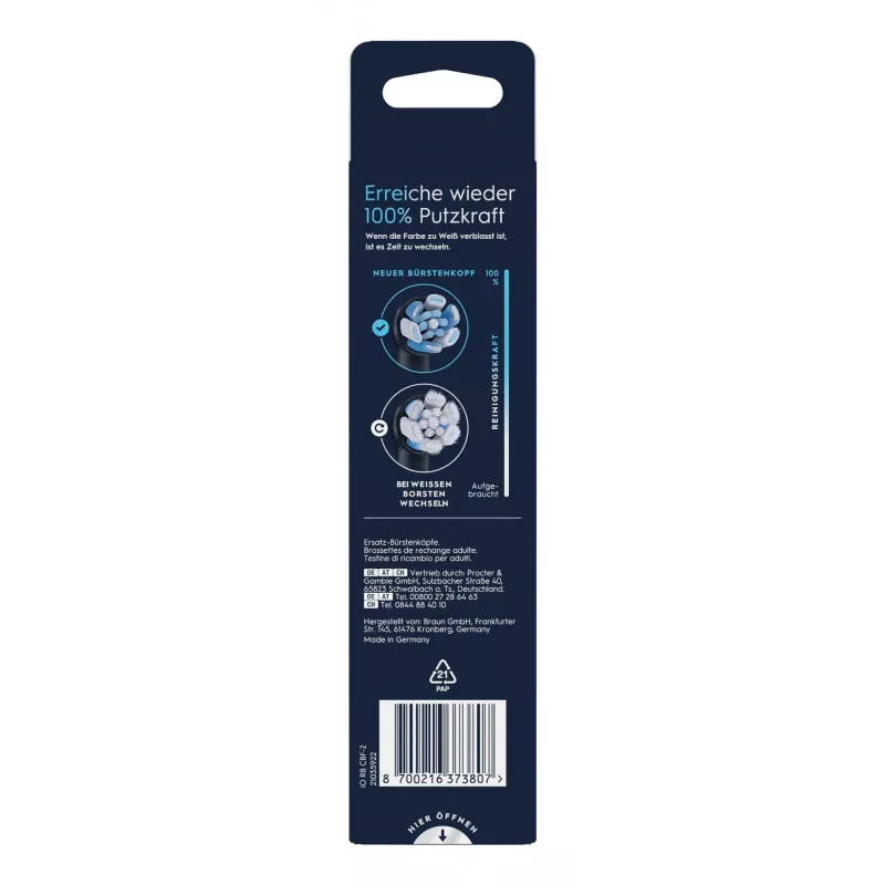 Oral-B iO Ultimate Clean opzetborstels, 2 stuks, zwart