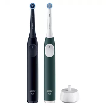 Elektrische tandenborstel BRAUN Oral-B iO Series 2 Duo zwart/groen, oplaadbaar, model 62418