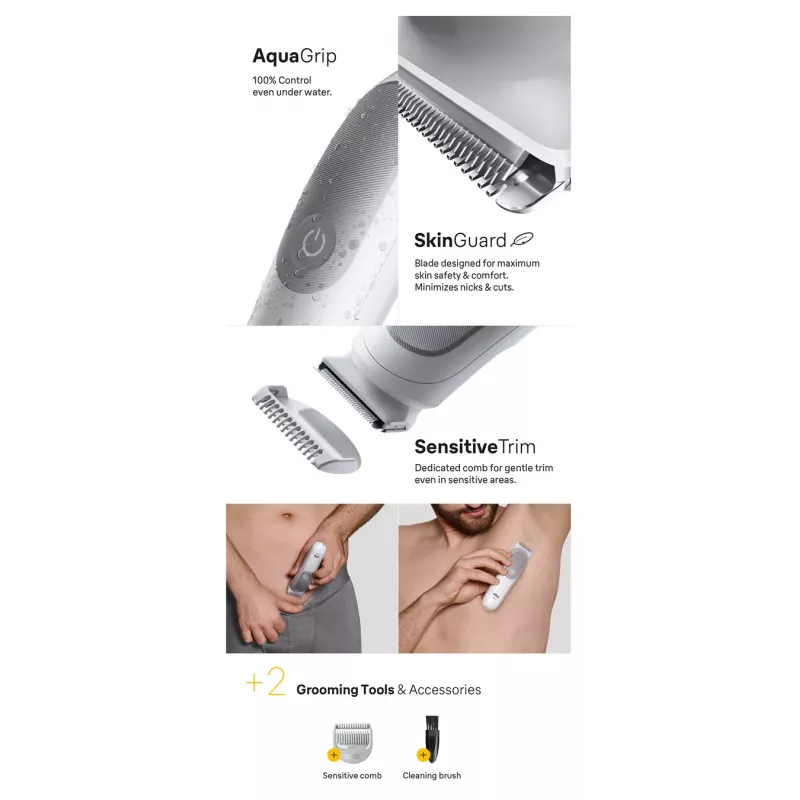 Lichaamshaartrimmer BRAUN BG 5500 244787 — waterdichte oplaadbare lichaamshaartrimmer