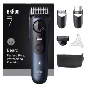 Braun BeardTrimmer 7 BT7520 accu 40 2 cm nat & droog zwart, blauw
