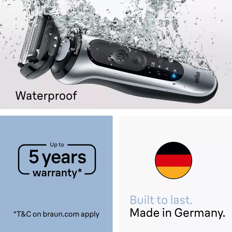 Elektrisch scheerapparaat BRAUN Series 6 62-B1200S nat & droog met ingebouwde baarttrimmer