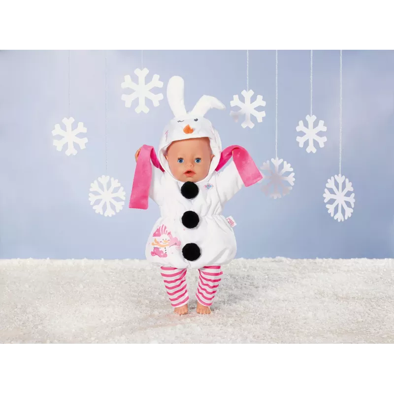 BABY born sneeuwman-kostuum 43cm poppenkostuum