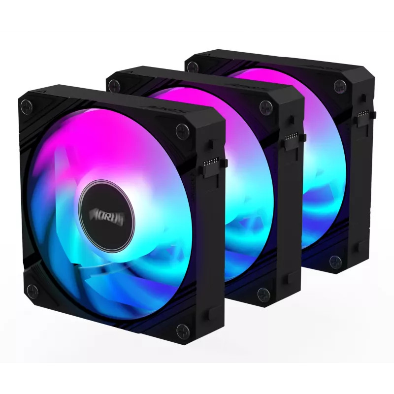GIGABYTE AORUS EZ CHAIN FAN 120 (3-pack) moederbord 12 cm zwart 3 stuks