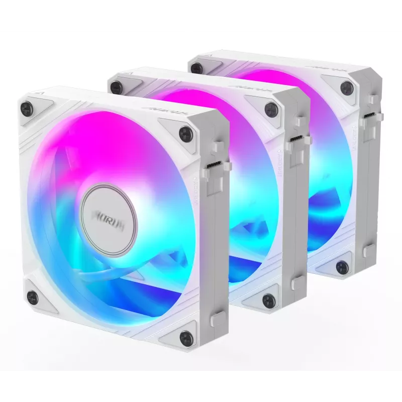Gigabyte AORUS EZ CHAIN FAN 120 ICE behuizingsventilatoren, 3-pack, 120 mm, wit, GP-ECFAN1203 ICE