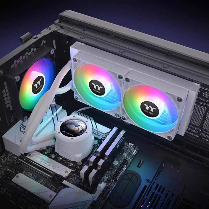 THERMALTAKE waterkoeling – TH240 V2 Ultra ARGB Sync all-in-one vloeistofkoeler – White Edition