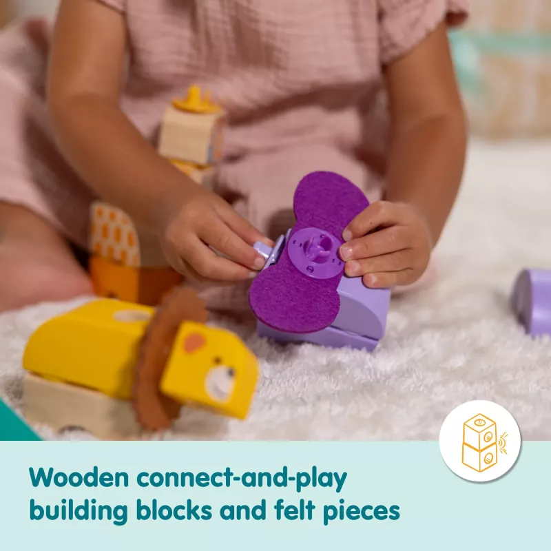 Constructiespeelset Spin Master Melissa & Doug Blockables Safari speelset – figuren en stapelbare blokken