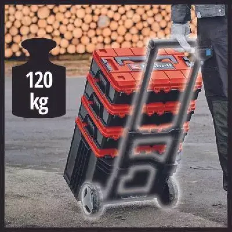 Gereedschapskoffer Einhell E-Case L polypropyleen zwart rood 41,5x27,3x32 cm