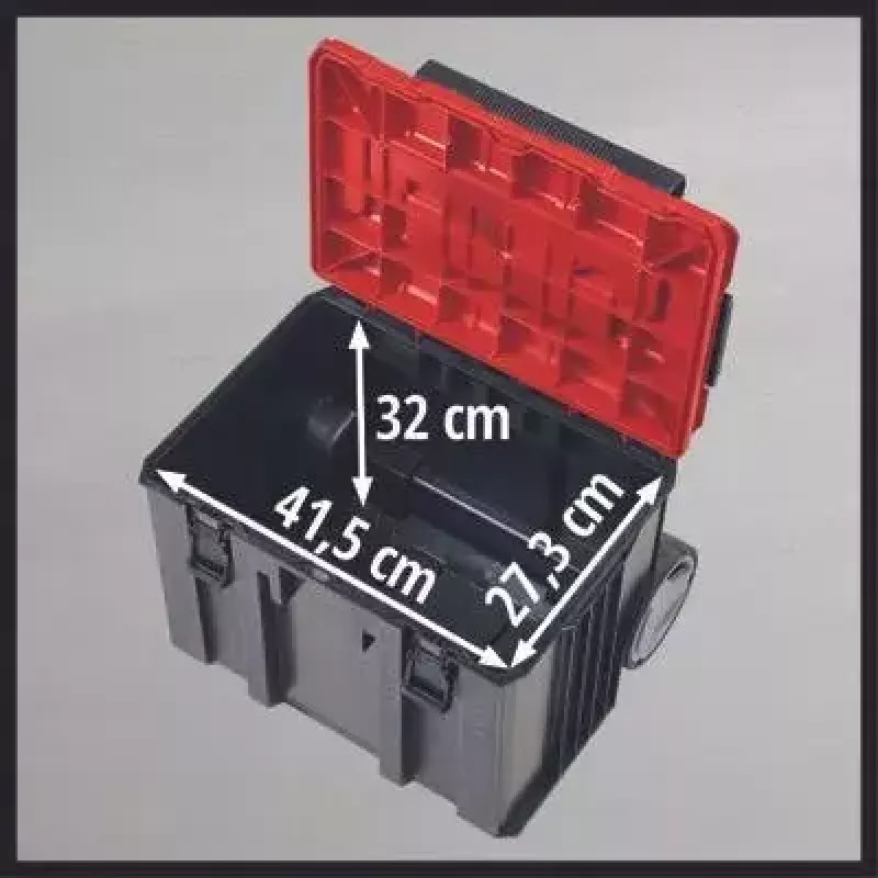 Gereedschapskoffer Einhell E-Case L polypropyleen zwart rood 41,5x27,3x32 cm