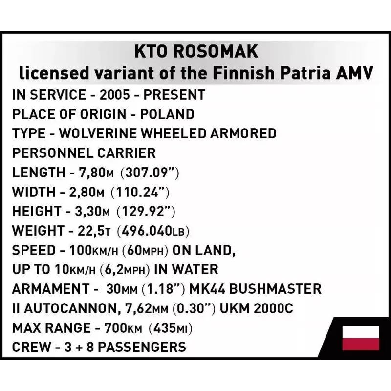 Bouwmodel Cobi Armed Forces KTO Rosomak 2-in-1 (COBI-2629)