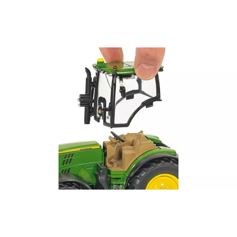 Siku John Deere 6210R, tractormodel, 3 jaar, metaal, kunststof, zwart, groen