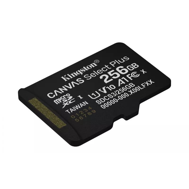 Kingston Technology 256GB micSDXC Canvas Select Plus Gen3 150R A1 single pack w/o ADP