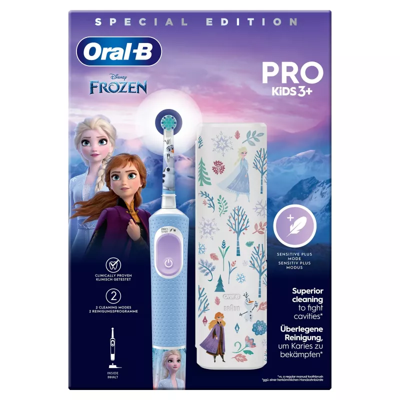 Oral-B Vitality Pro Frozen kindertandenborstel zwart, grijs