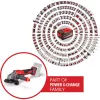 Accu-haakse slijper EINHELL AXXIO 18/125, 18V, 125 mm schijf, Li-Ion Plus 4,0 Ah