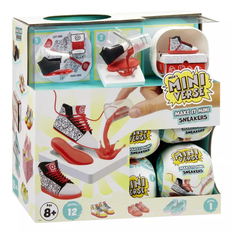 Miniverse Make It Mini Sneakers in PDQ, 8 jaar, veelkleurig, kunststof