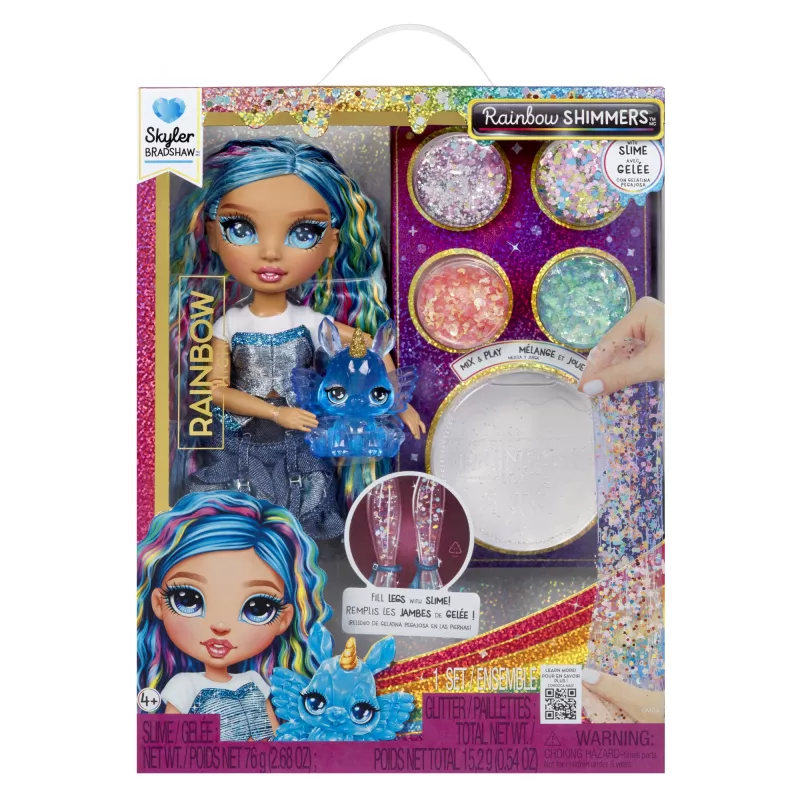 Rainbow High Rainbow Shimmers met slime modepop - Skyler (blauw)