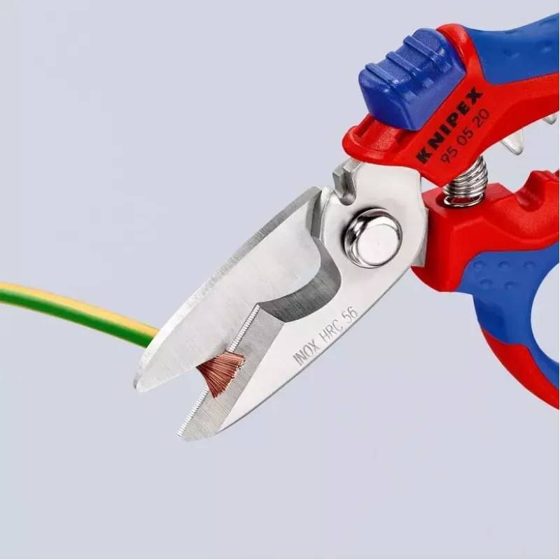 Knipex 95 05 20 SB tang roestvrij staal kunststofgreep blauw rood