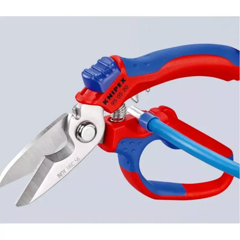 Knipex 95 05 20 SB tang roestvrij staal kunststofgreep blauw rood