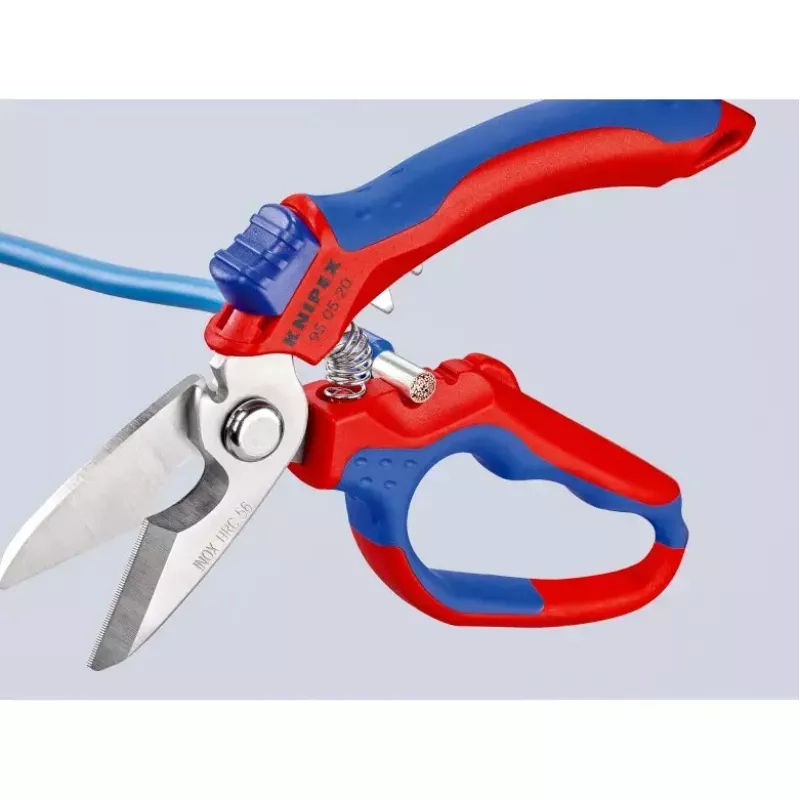 Knipex 95 05 20 SB tang roestvrij staal kunststofgreep blauw rood