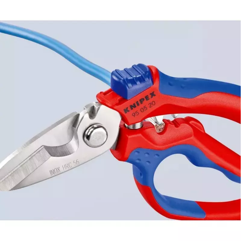 Knipex 95 05 20 SB tang roestvrij staal kunststofgreep blauw rood