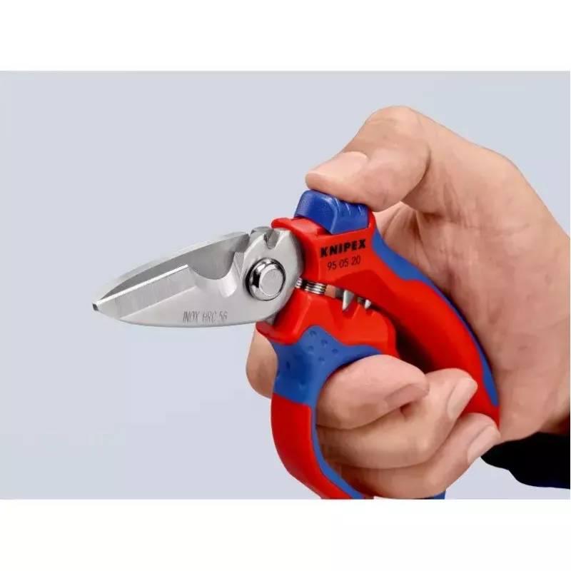 Knipex 95 05 20 SB tang roestvrij staal kunststofgreep blauw rood