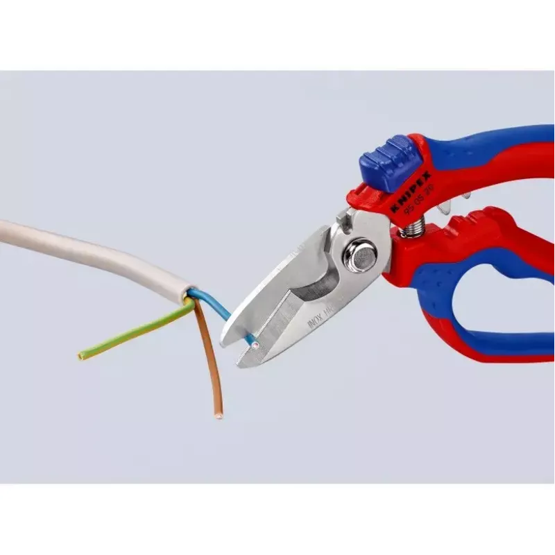 Knipex 95 05 20 SB tang roestvrij staal kunststofgreep blauw rood