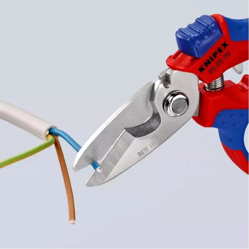 Knipex 95 05 20 SB tang roestvrij staal kunststofgreep blauw rood