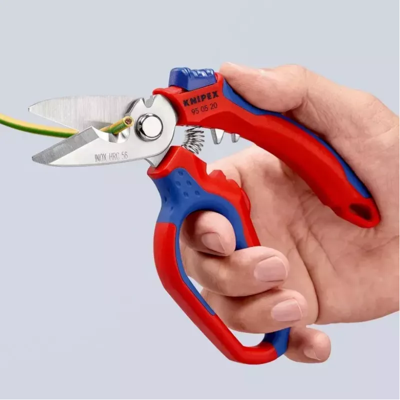 Knipex 95 05 20 SB tang roestvrij staal kunststofgreep blauw rood