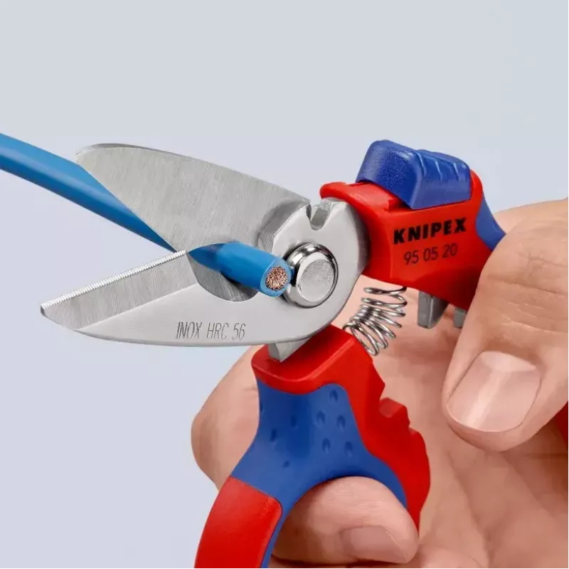 Knipex 95 05 20 SB tang roestvrij staal kunststofgreep blauw rood