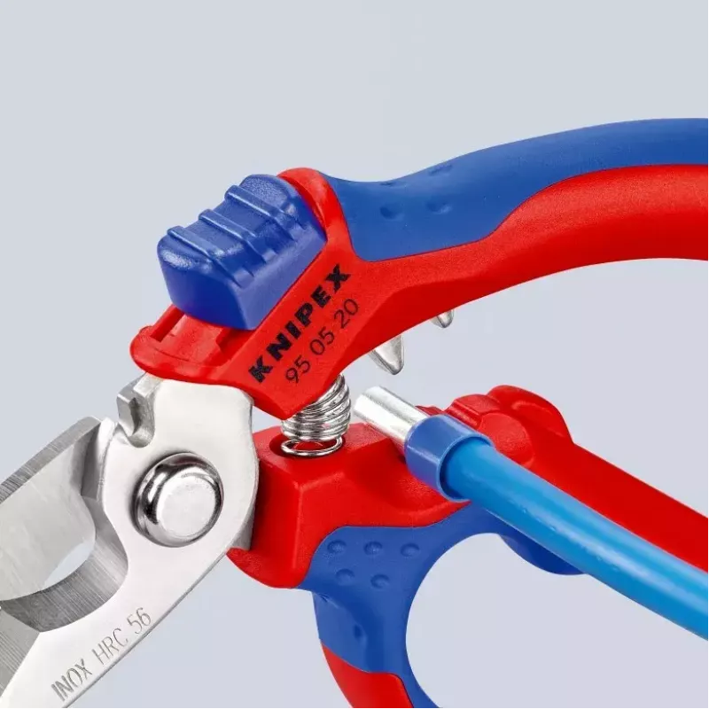Knipex 95 05 20 SB tang roestvrij staal kunststofgreep blauw rood