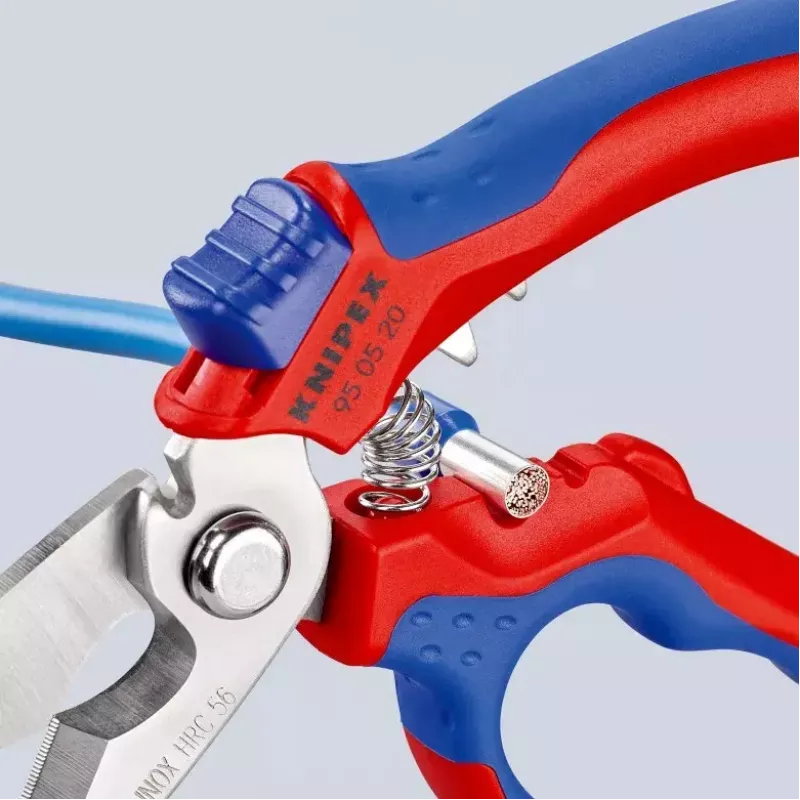 Knipex 95 05 20 SB tang roestvrij staal kunststofgreep blauw rood