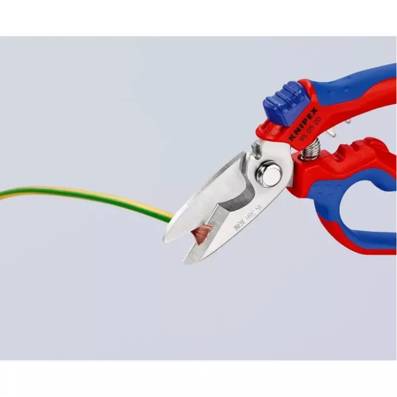 Knipex 95 05 20 SB tang roestvrij staal kunststofgreep blauw rood