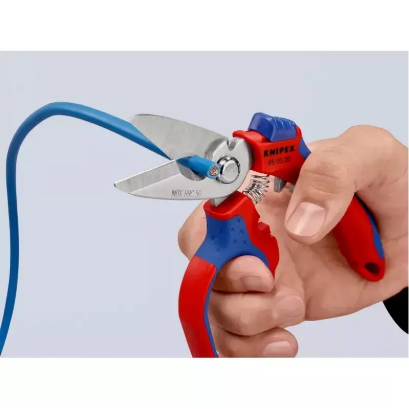 Knipex 95 05 20 SB tang roestvrij staal kunststofgreep blauw rood
