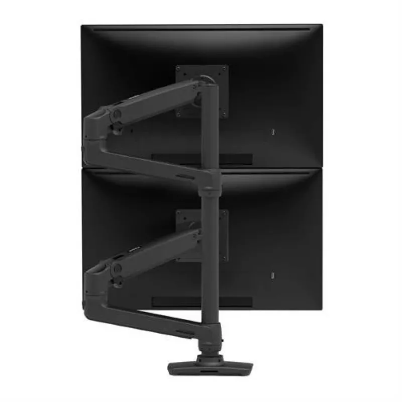 ERGOTRON LX dual stacking arm, hoge paal (matzwart)