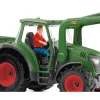 Tractor met aanhanger Schleich FARM WORLD 42608 zwart groen rood geel