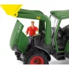 Tractor met aanhanger Schleich FARM WORLD 42608 zwart groen rood geel