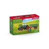Tractor met aanhanger Schleich FARM WORLD 42608 zwart groen rood geel