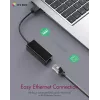ICY BOX USB 3.0 Type-A naar RJ-45 ethernetpoort, bedraad, USB, ethernet, 1000 Mbit/s, zwart