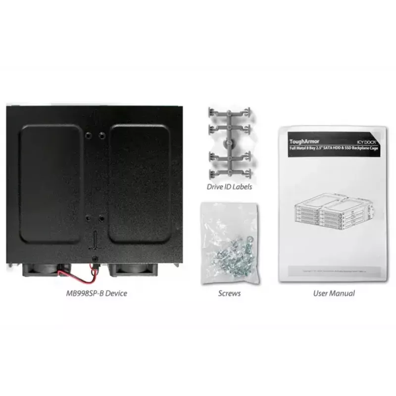 Disk-array Icy Dock MB998SP-B zwart 8 drives