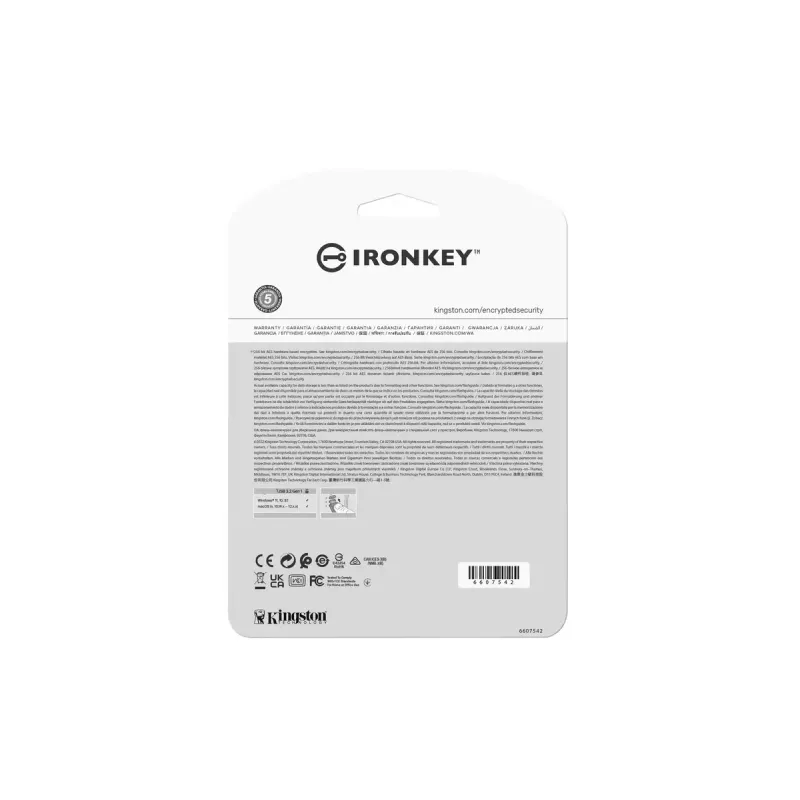 USB-flashdrive Kingston Technology 512 GB IronKey Vault Privacy 50 AES-256