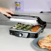 Contactgrill CECOTEC Rock'nGrill 2000 — 2000 W, rechthoekig, zwart/rvs, verstelbare thermostaat, 340×330×130 mm