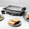 Contactgrill CECOTEC Rock'nGrill 2000 — 2000 W, rechthoekig, zwart/rvs, verstelbare thermostaat, 340×330×130 mm