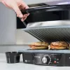 Contactgrill CECOTEC Rock'nGrill 2000 — 2000 W, rechthoekig, zwart/rvs, verstelbare thermostaat, 340×330×130 mm