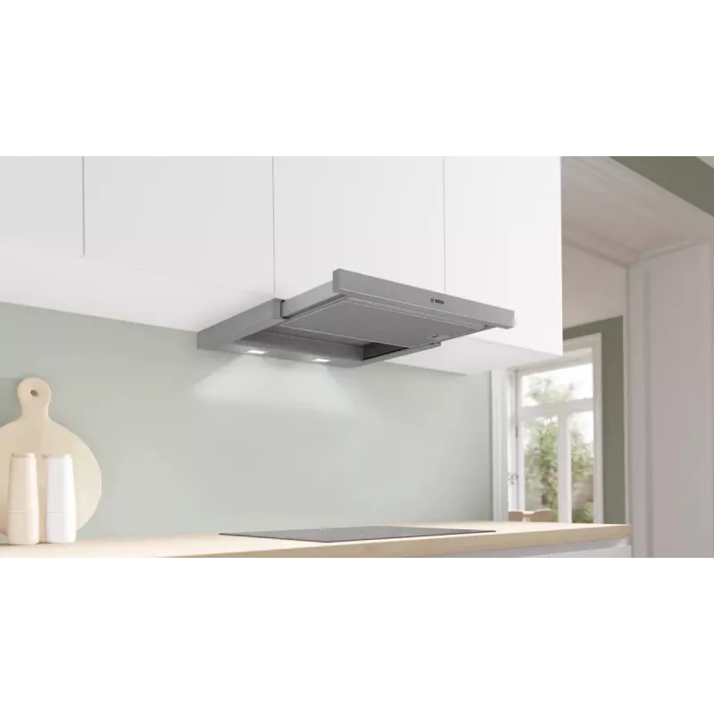 Bosch Serie 2 DFL063W57 afzuigkap half-ingebouwd (uitschuifbaar) metallic, zilver 351 m³/h