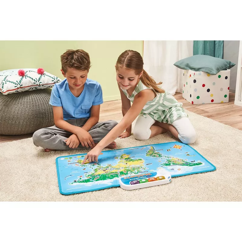 VTech interactieve wereldkaart, 6 jaar, met geluid, batterijen nodig, AA, veelkleurig