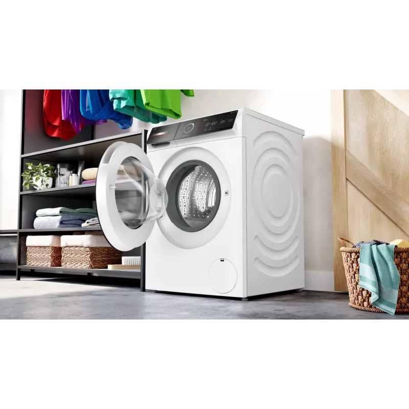 Bosch Serie 8 WGB244A40 voorlader wasmachine, 9 kg, 1400 tpm, i-Dos, wit/zwart