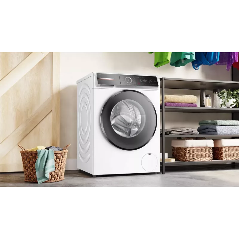 Bosch Serie 8 WGB244A40 voorlader wasmachine, 9 kg, 1400 tpm, i-Dos, wit/zwart