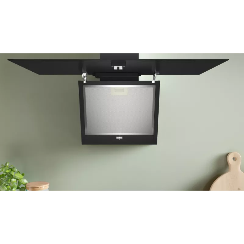 Afzuigkap Bosch DWK85DK60, inbouw kopvrije kap, zwart, 80 cm breed