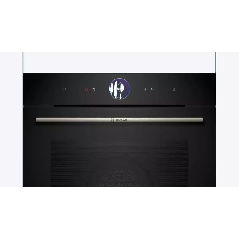 Bosch Serie 8 HRG7764B1 inbouwoven, 60 cm, 71 l, A+, stoom, AirFry, pyrolyse, Home Connect, zwart