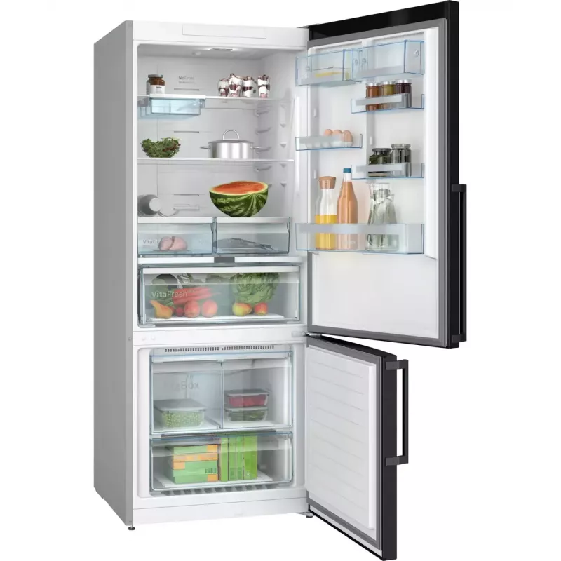 Bosch Serie 6 KGN76AXDR koel-vriescombinatie, vrijstaand, 526 L, zwart